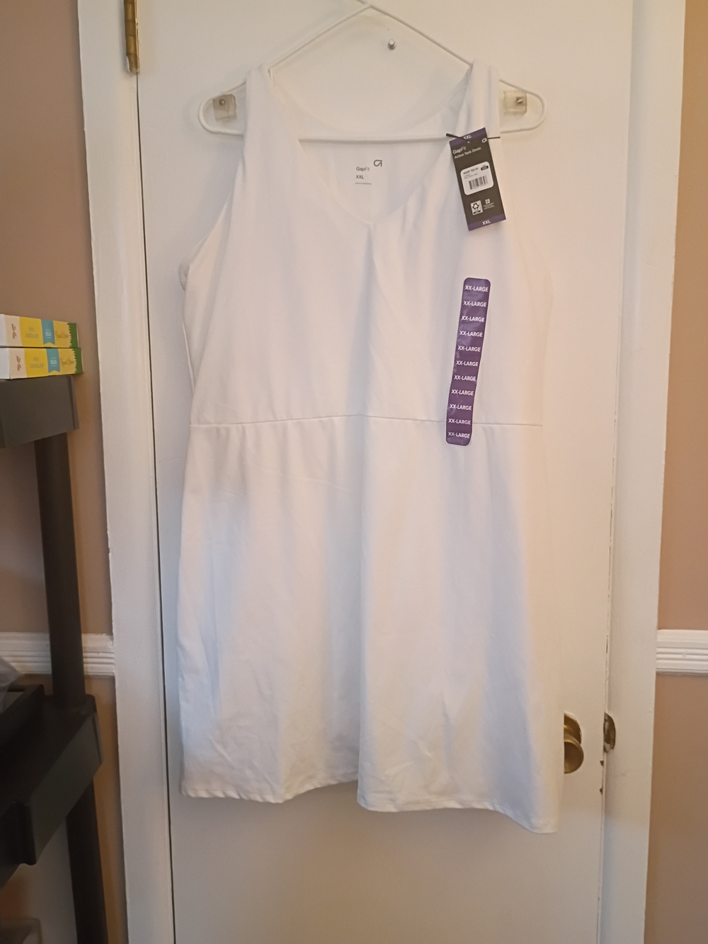 GAP White Sleeveless A-Line Casual Dress